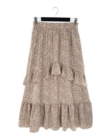 Maxi falda con vuelos print