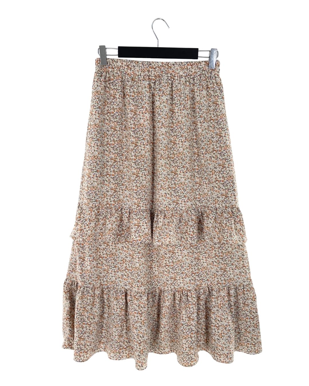 Maxi falda con vuelos print