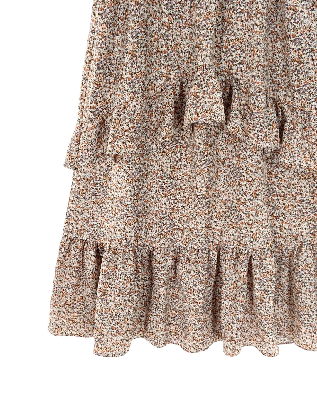 Maxi falda con vuelos print
