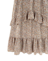 Maxi falda con vuelos print