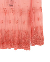 Blusa en mesh con recamado