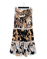 Maxi falda en capas print