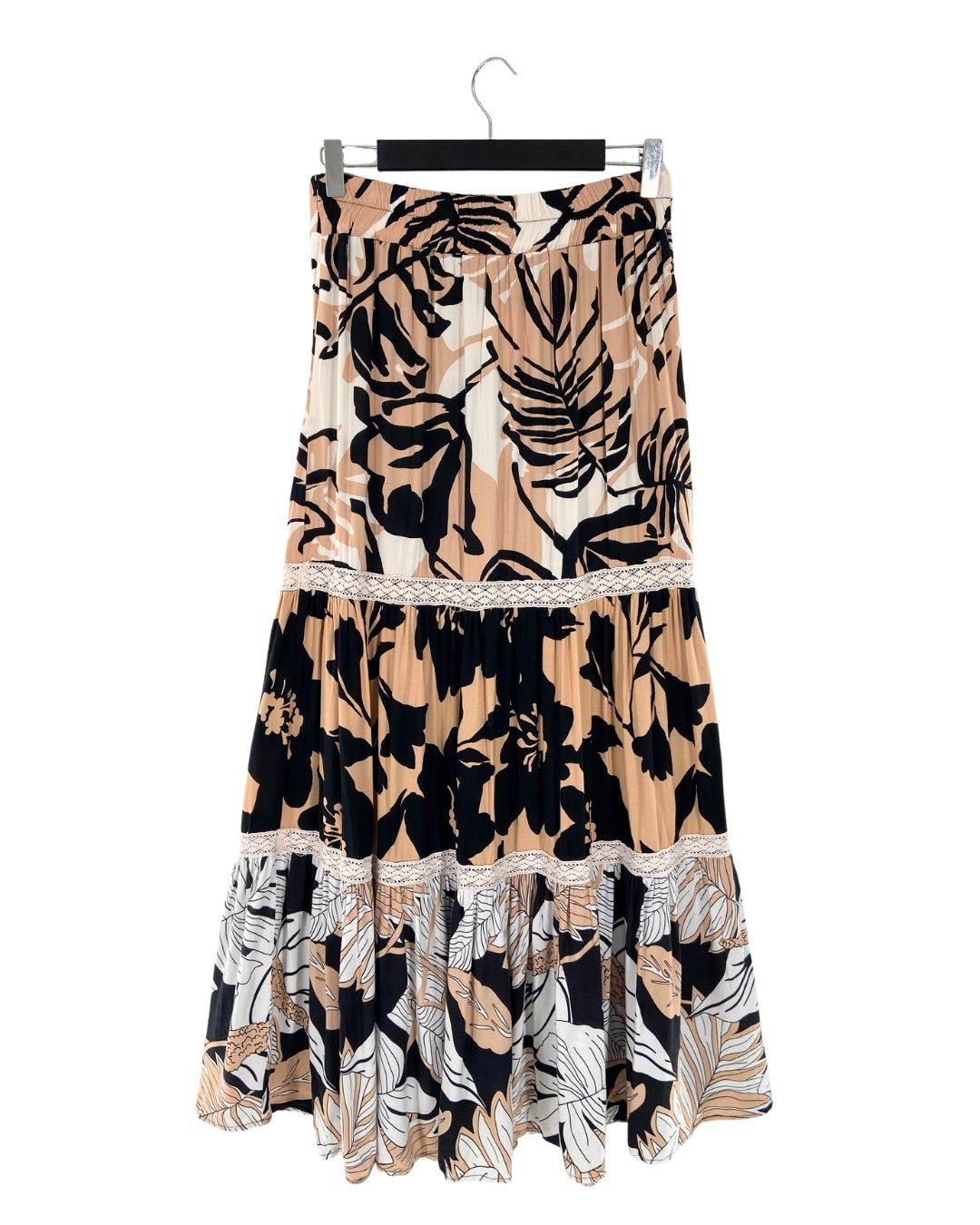 Maxi falda en capas print