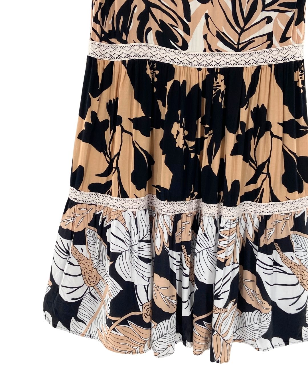 Maxi falda en capas print