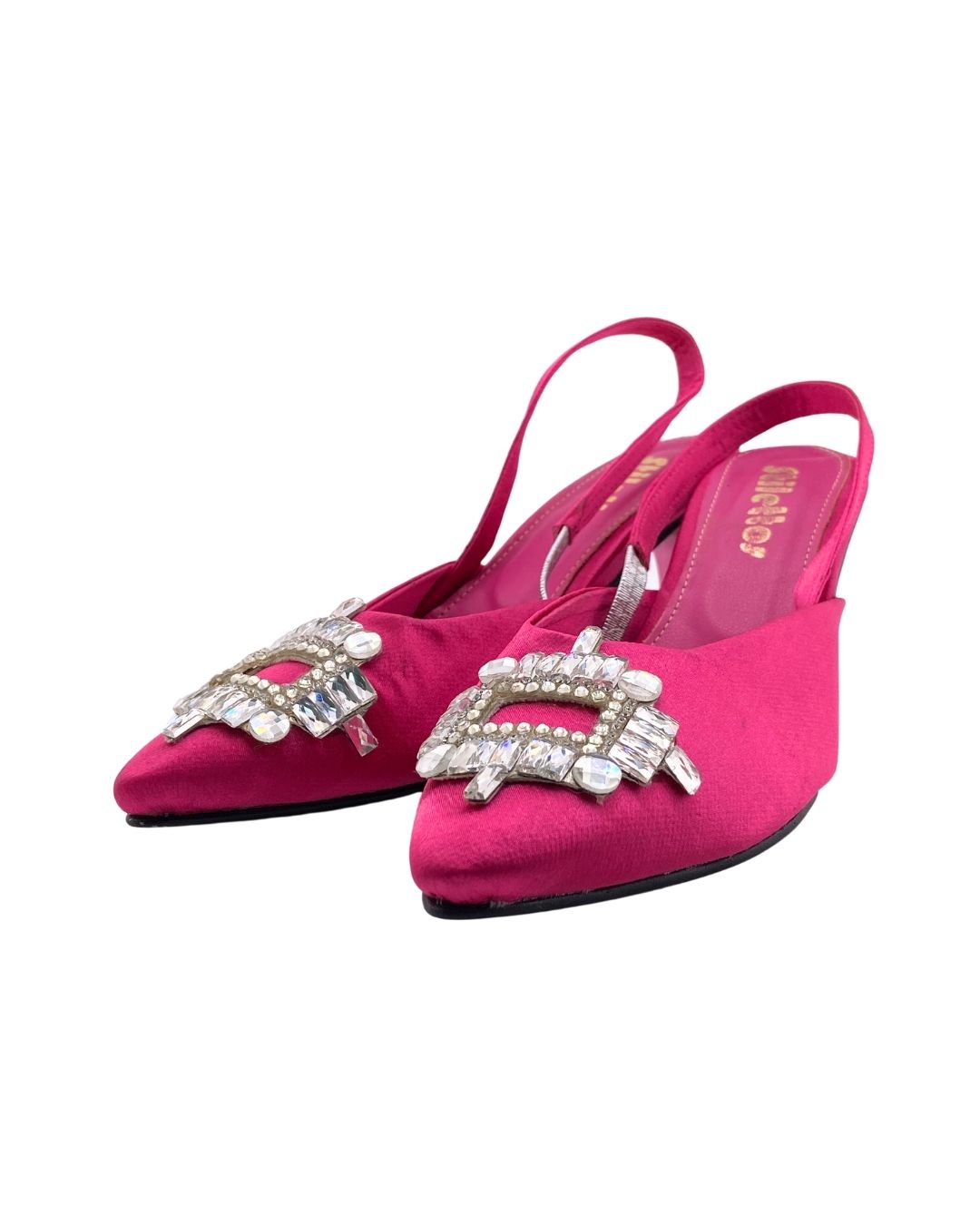 Slingback satinados