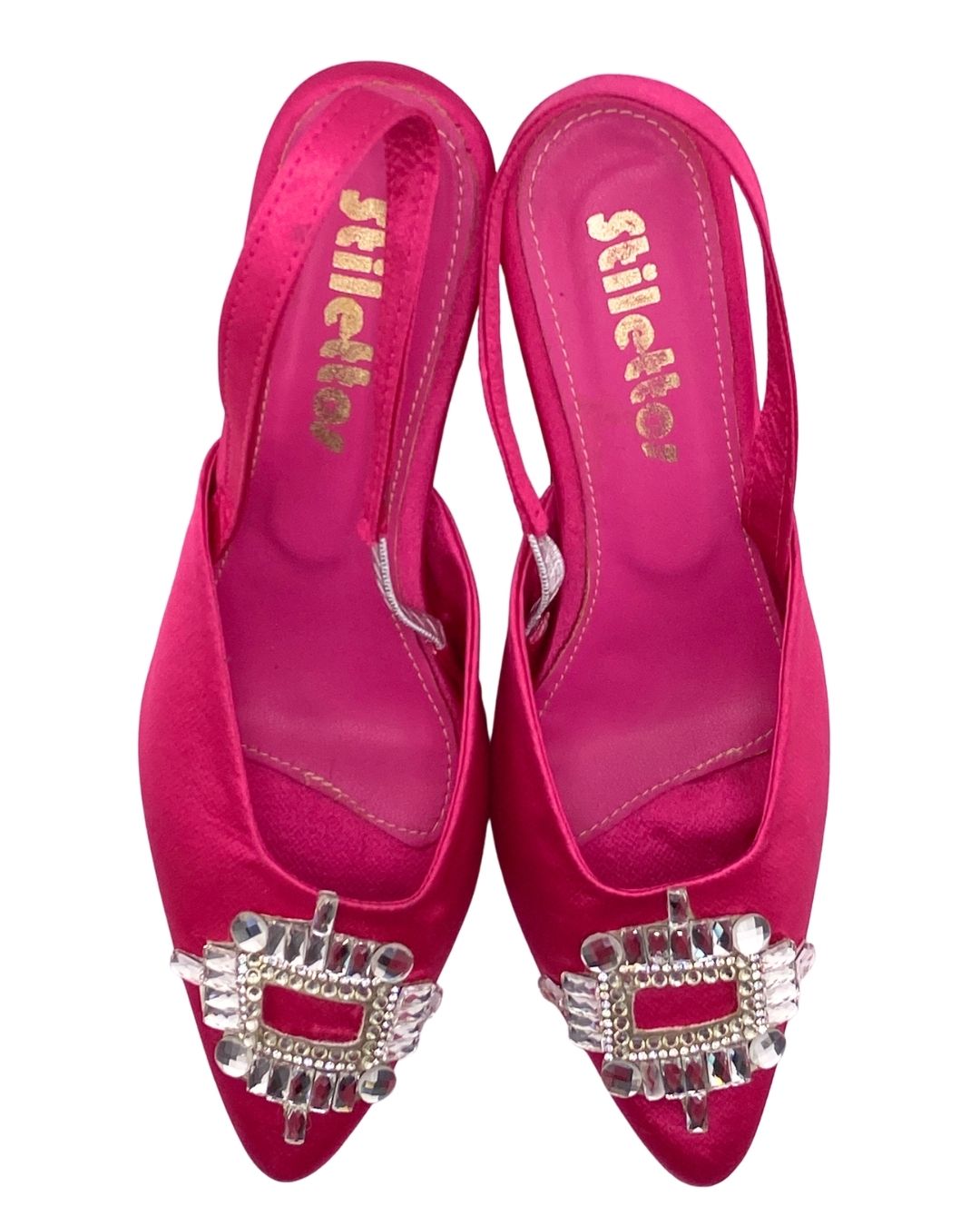 Slingback satinados