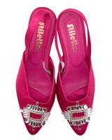 Slingback satinados
