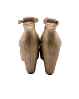 Peep toe en cuero con textura