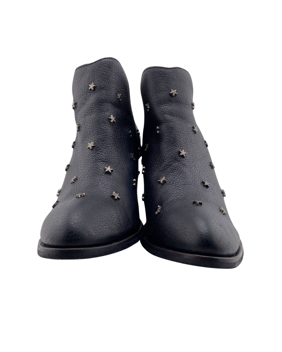 Botines en cuero con taches