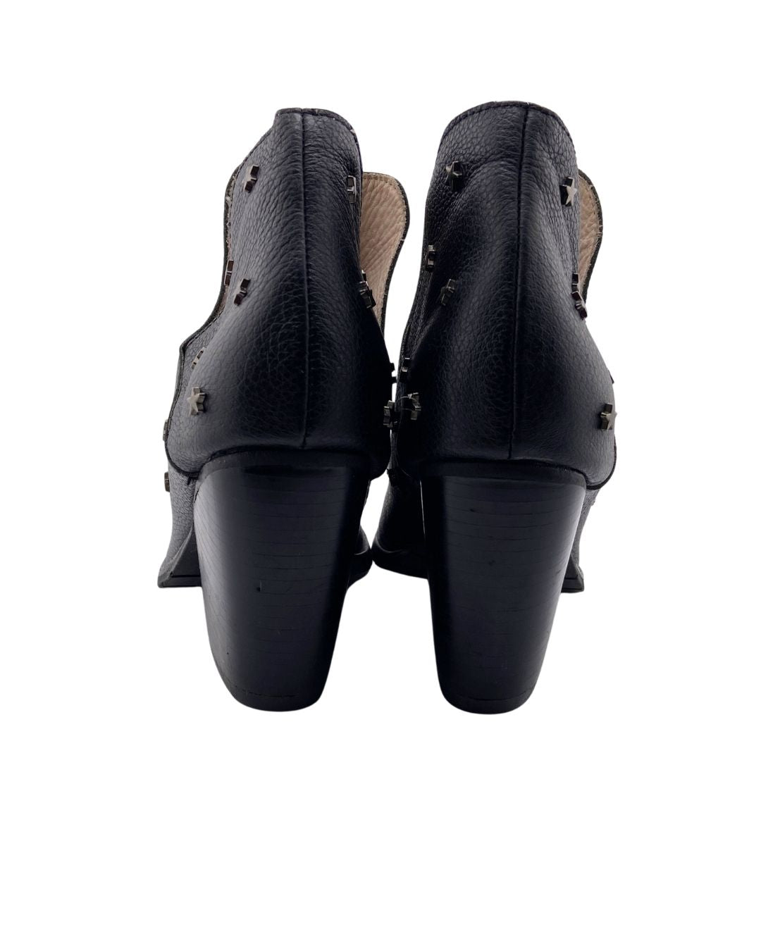 Botines en cuero con taches