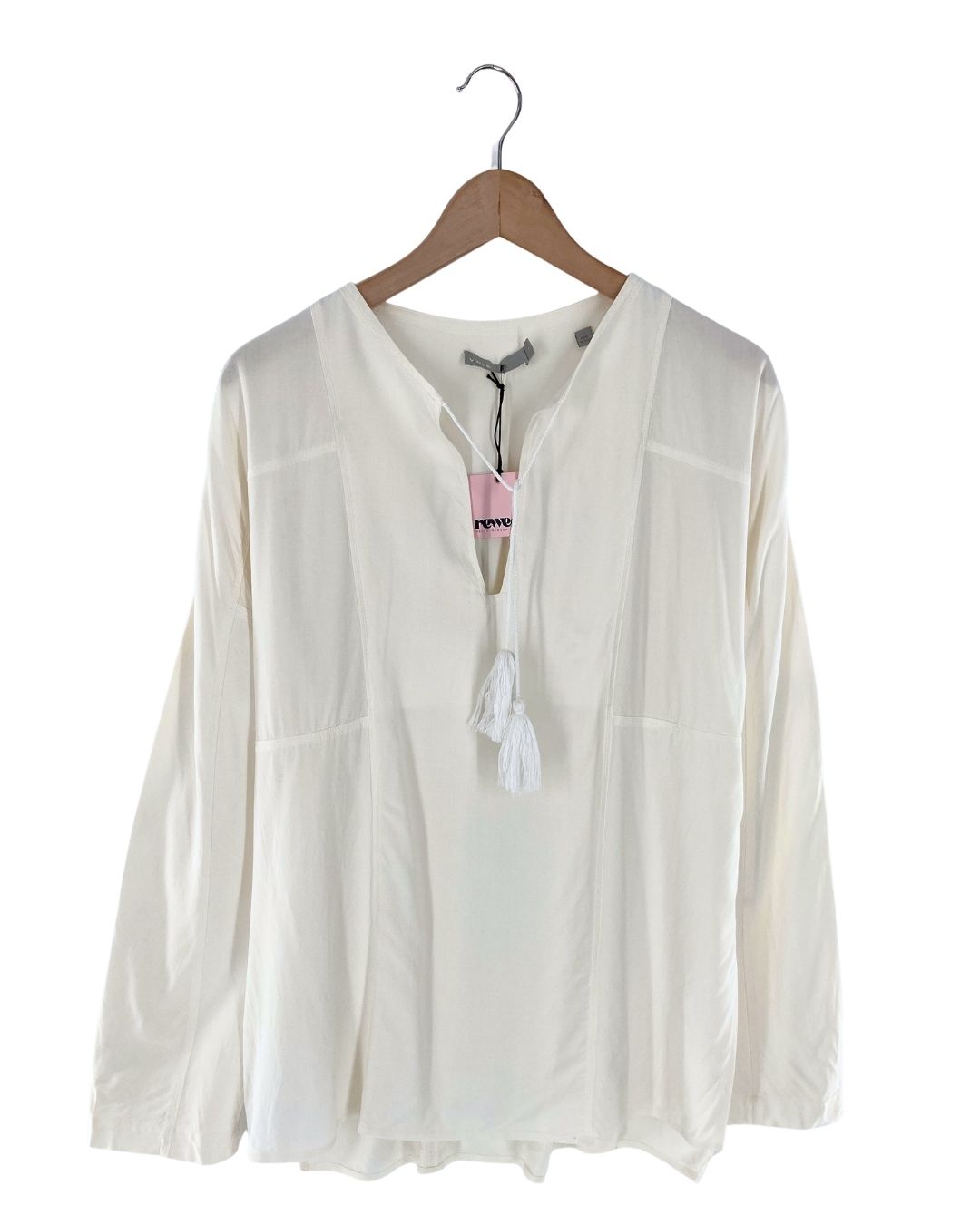 Blusa manga larga anudada