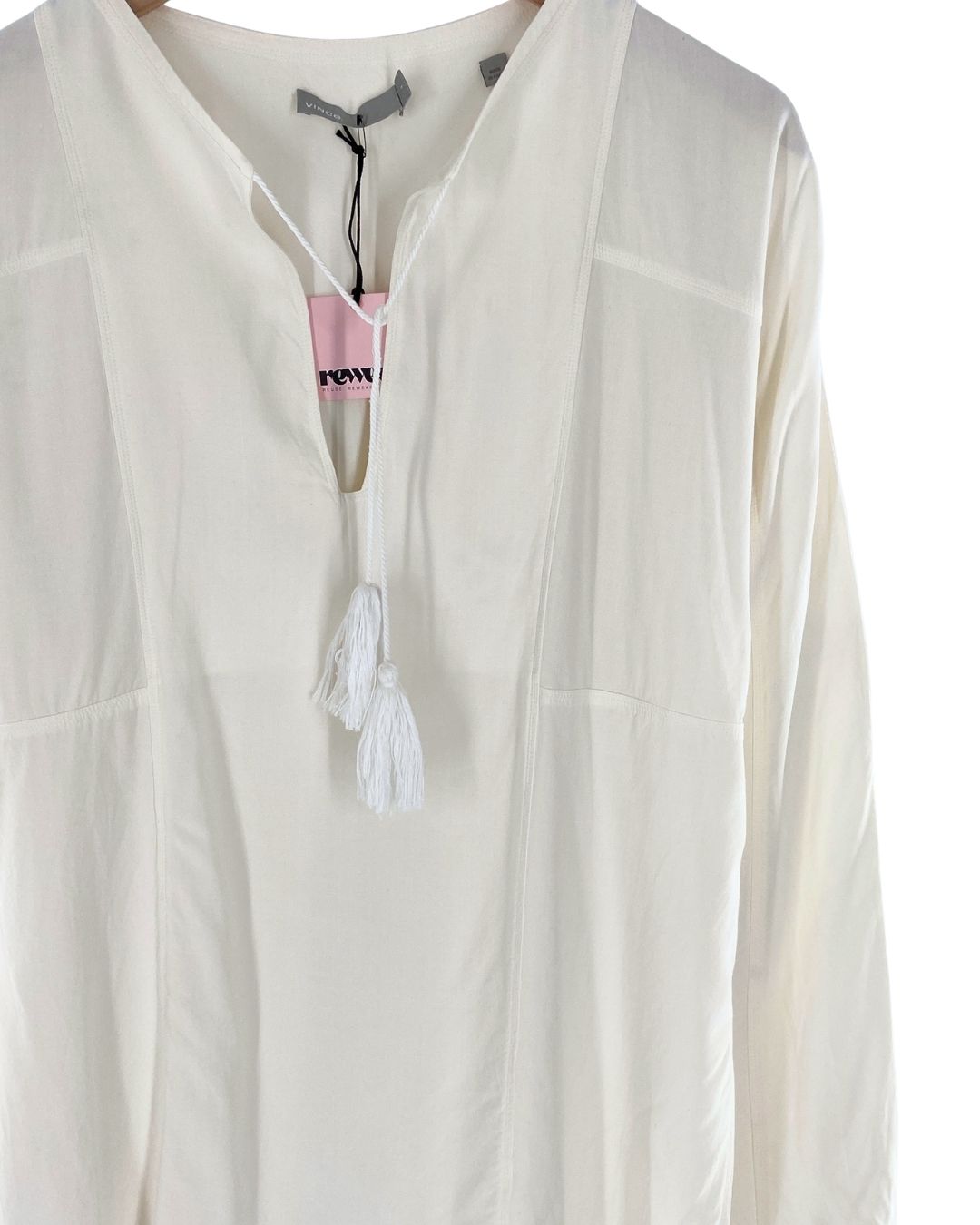 Blusa manga larga anudada