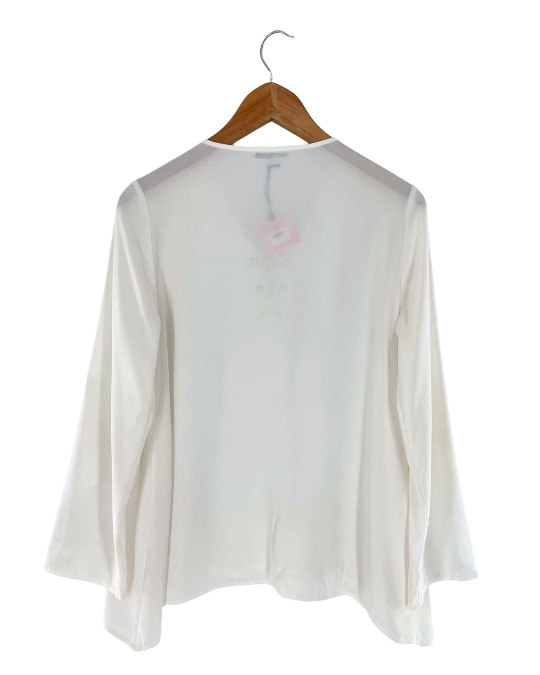 Blusa manga larga lace up