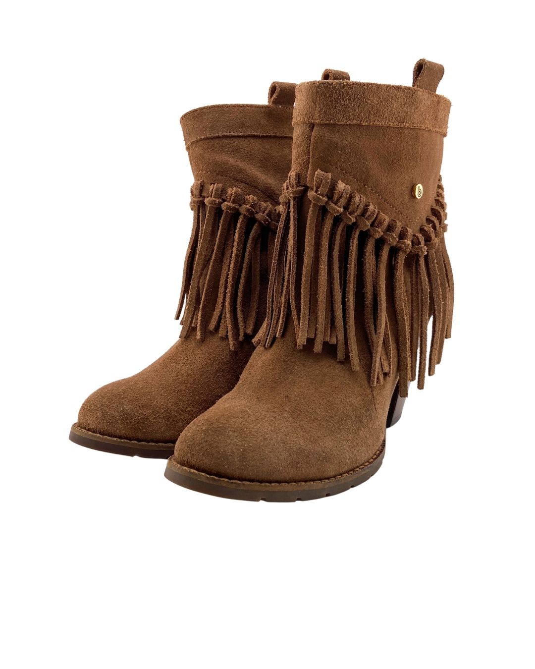 Botas en cuero con flecos