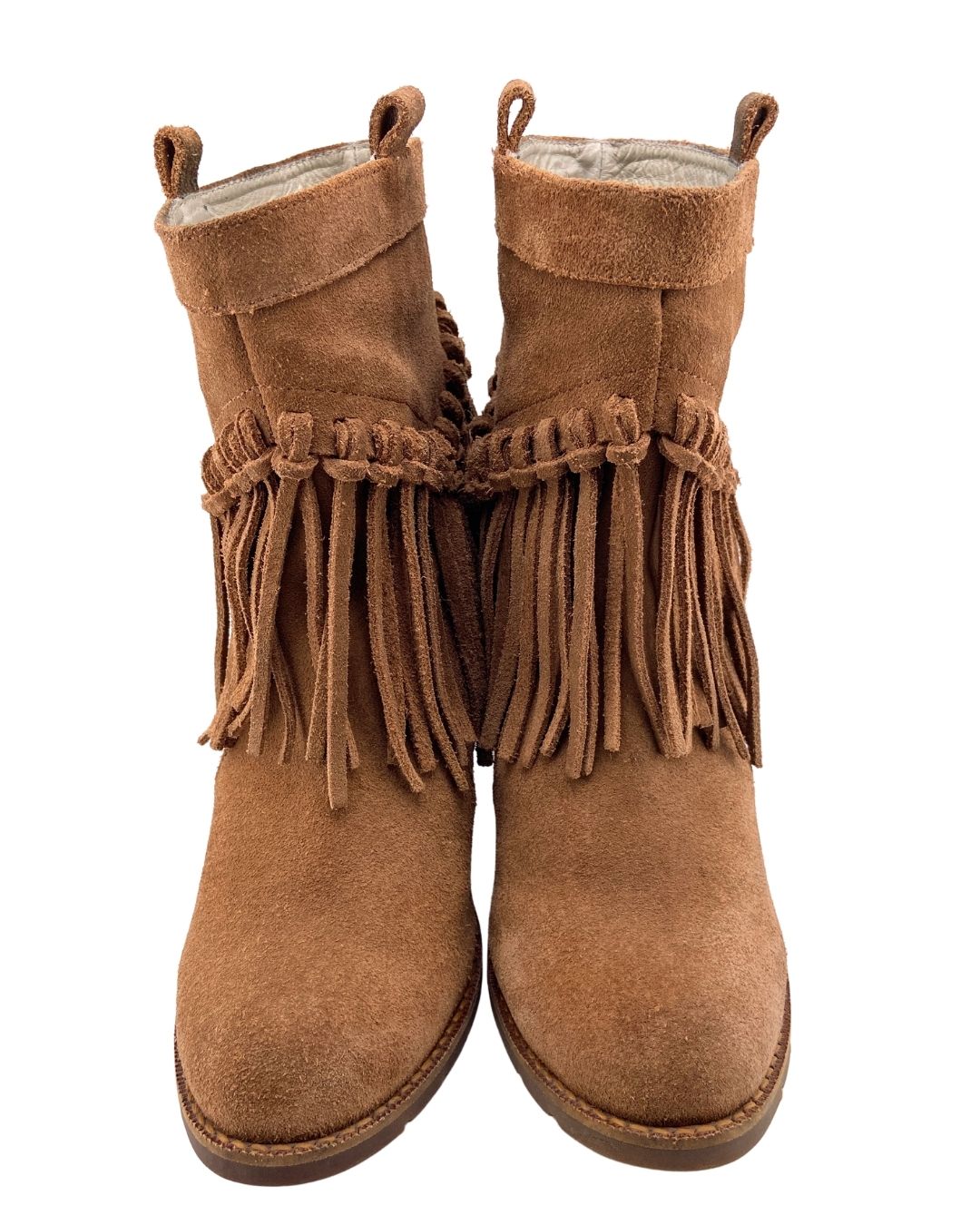 Botas en cuero con flecos