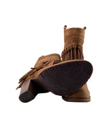Botas en cuero con flecos