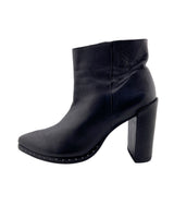 Botines de tacon en cuero