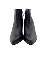 Botines de tacon en cuero