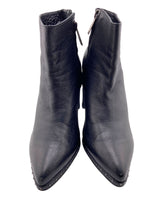 Botines de tacon en cuero