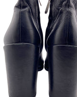Botines de tacon en cuero