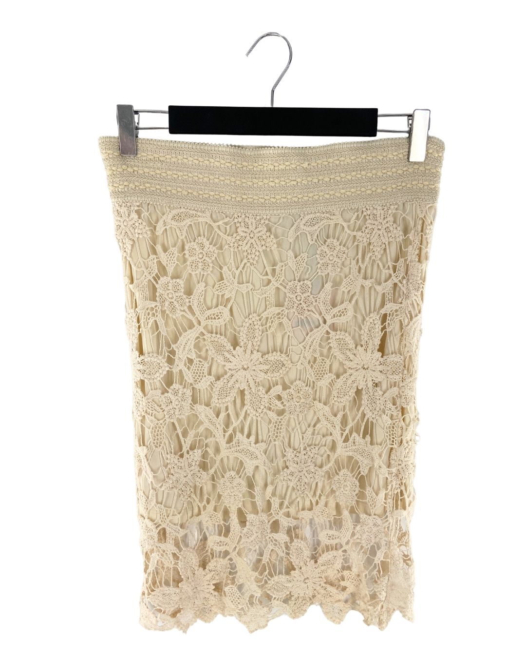Falda midi strech tejida