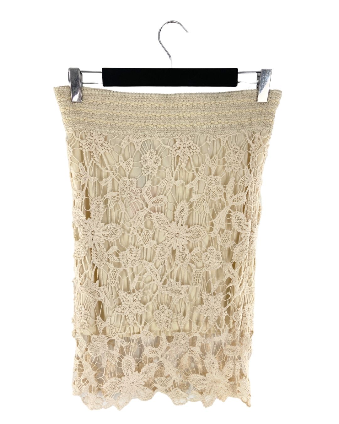Falda midi strech tejida