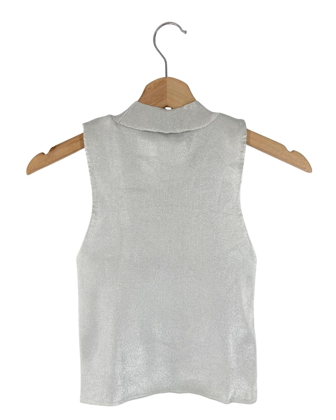 Blusa sleeveless metalizado