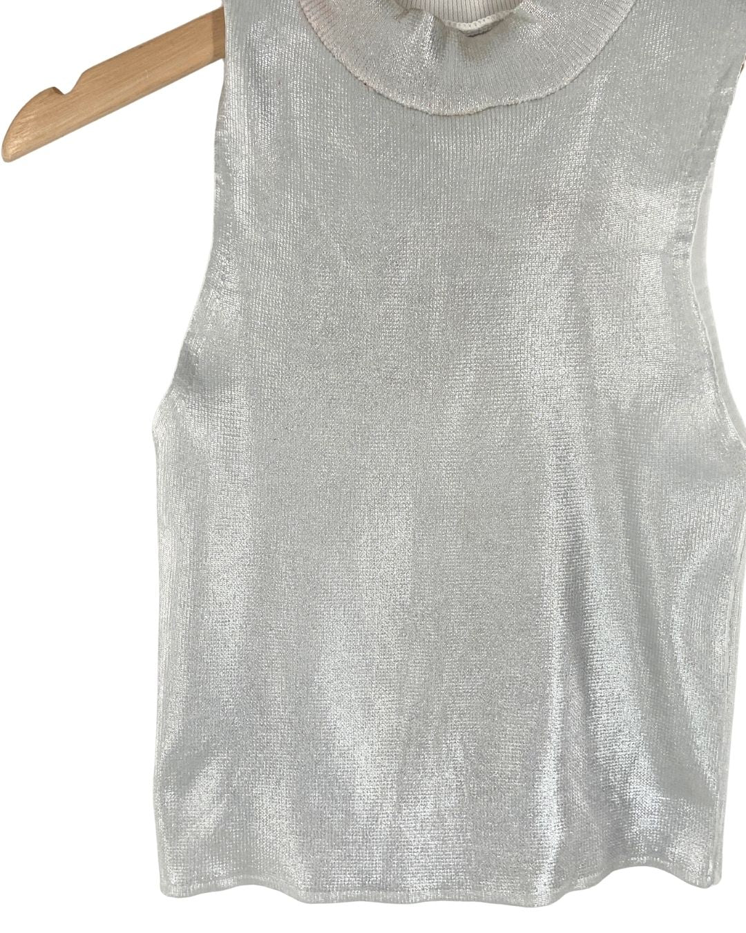 Blusa sleeveless metalizado