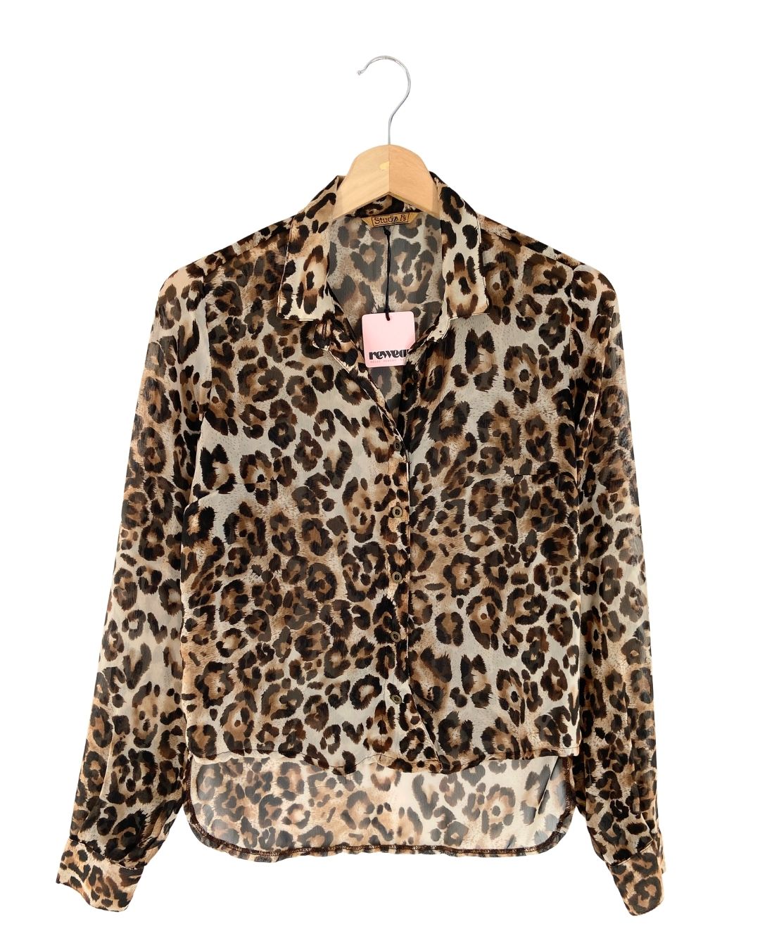Camisa traslucida animal print