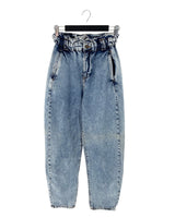 Jean slouchy rigido encauchado