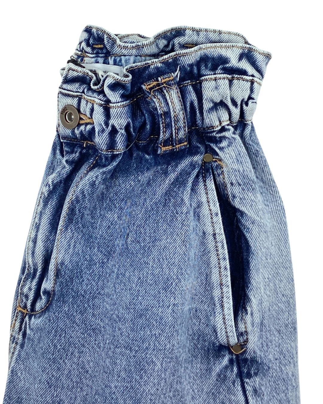 Jean slouchy rigido encauchado