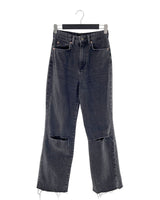Jean rigido wide leg destroyed
