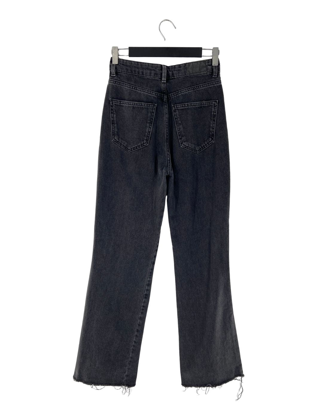 Jean rigido wide leg destroyed