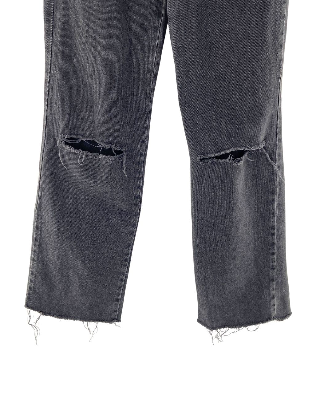 Jean rigido wide leg destroyed