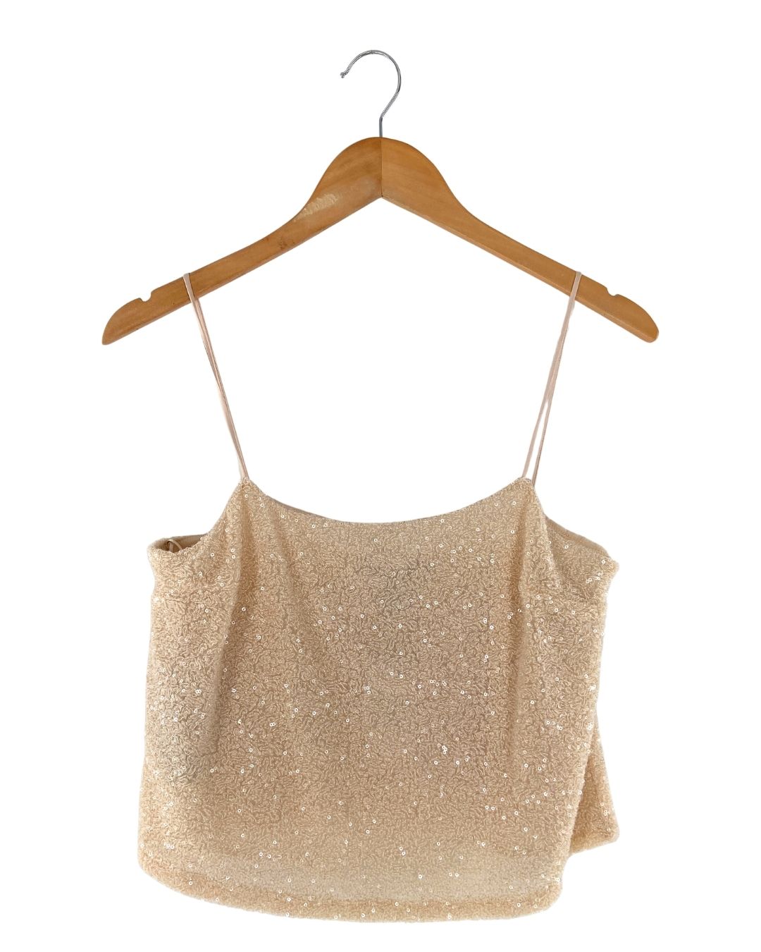 Blusa de tiras en lentejuelas