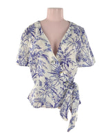 Blusa en lino print flores