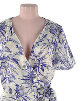 Blusa en lino print flores