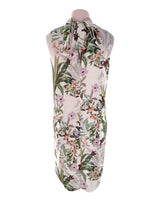 Vestido midi anudado en cuello