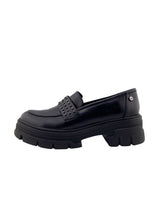 Mocasines en cuero con taches