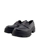 Mocasines en cuero con taches