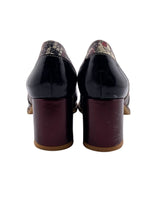Mocasines de tacon en charol