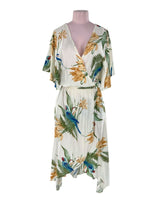 Maxi vestido cruzado print
