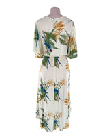 Maxi vestido cruzado print