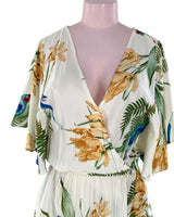 Maxi vestido cruzado print