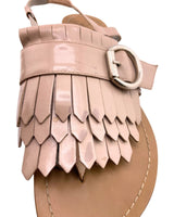 Sandalias planas en cuero