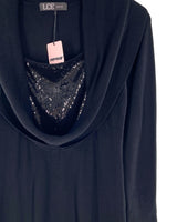 Vestido tejido cuello amplio