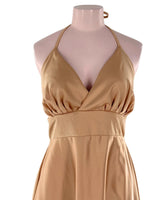 Vestido satinado anudado