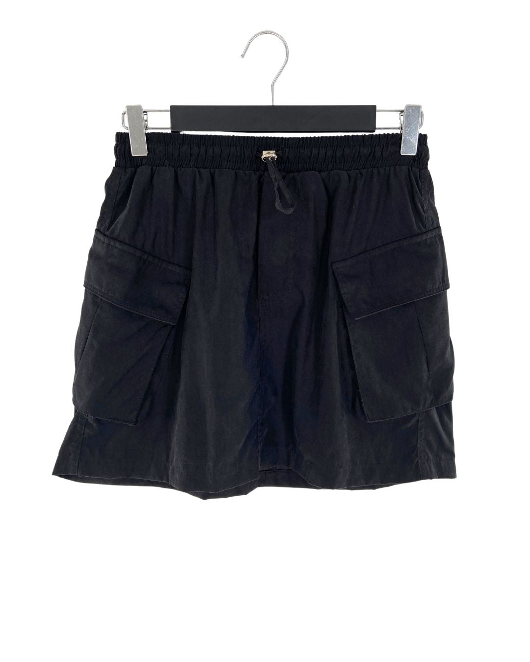 Falda mini cargo encauchada