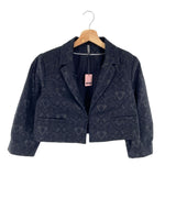 Blazer crop con textura