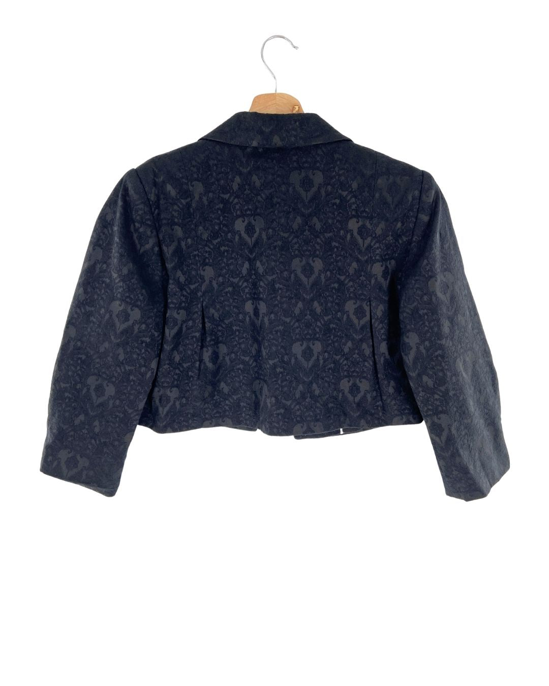 Blazer crop con textura